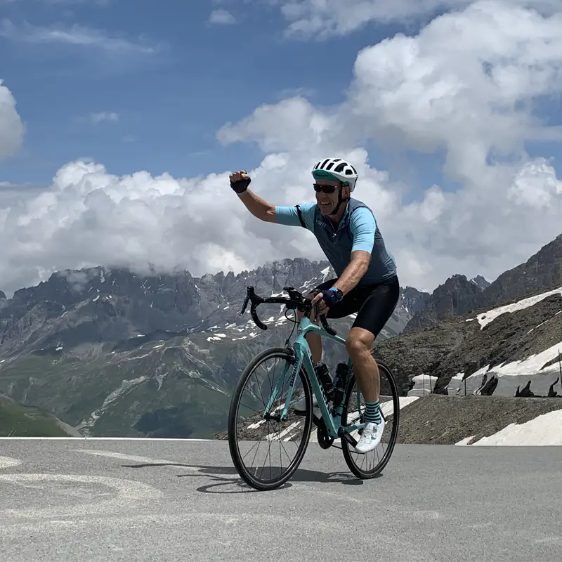 The summit sign on top of the Col du Galibier, epic climbs french alps