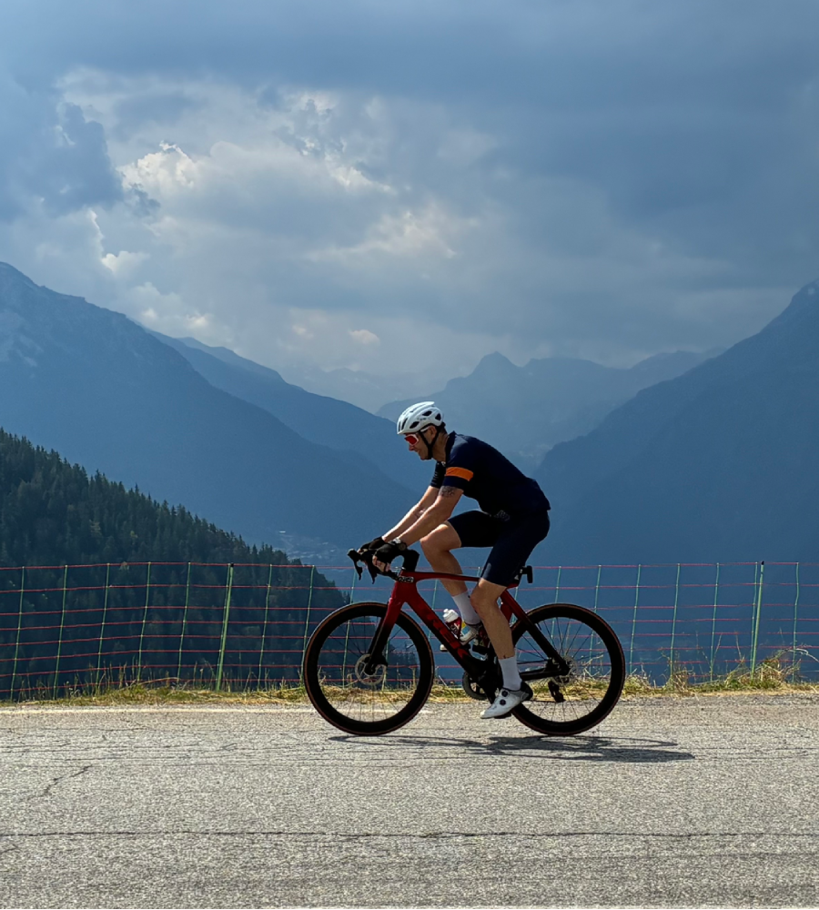Rider on the Col du Petit Saint Bernard